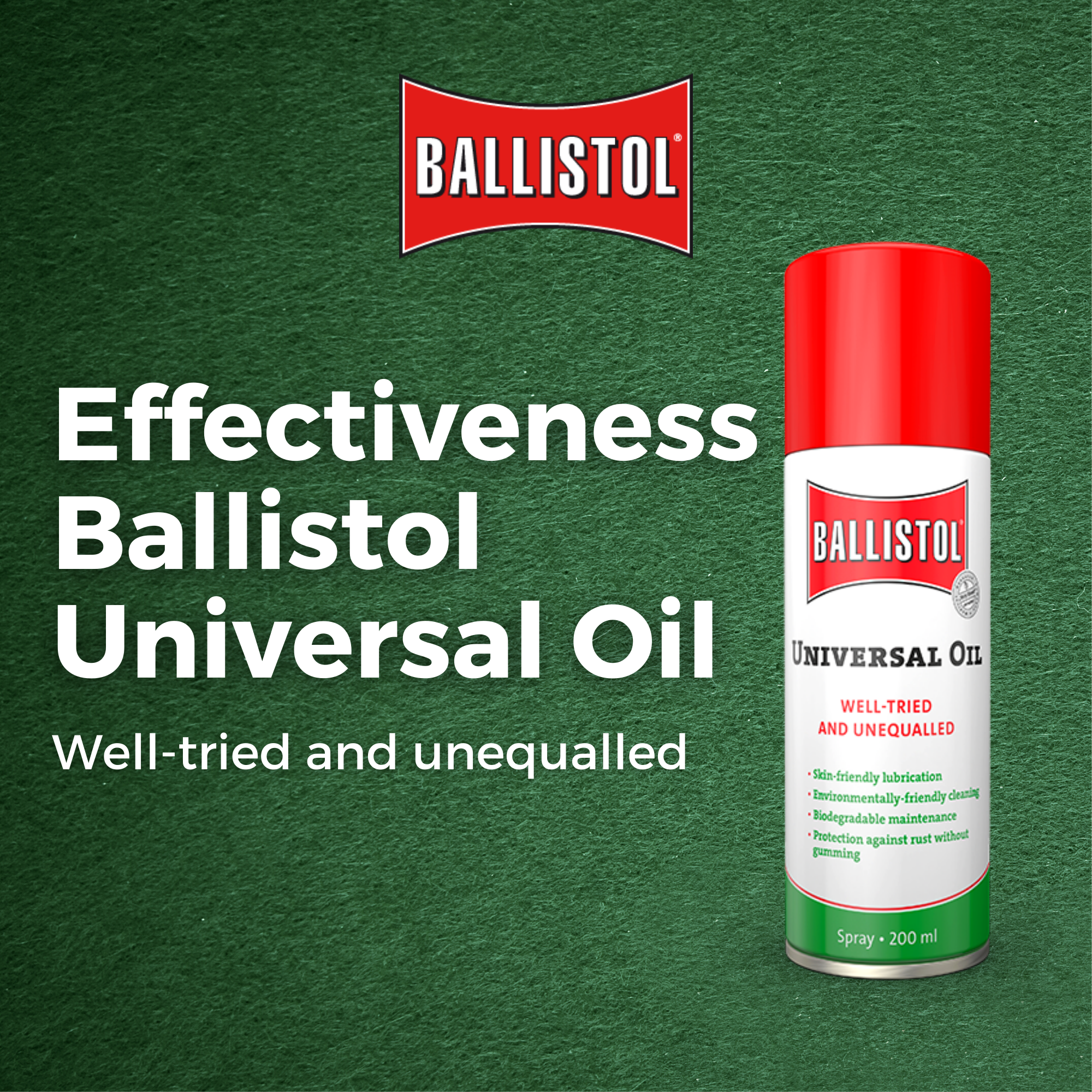 Effectiveness of Ballistol Universal Oil