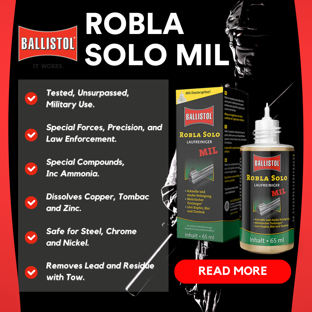 Robla Solo MIL Barrel Cleaner - Unsurpassed Military Solution